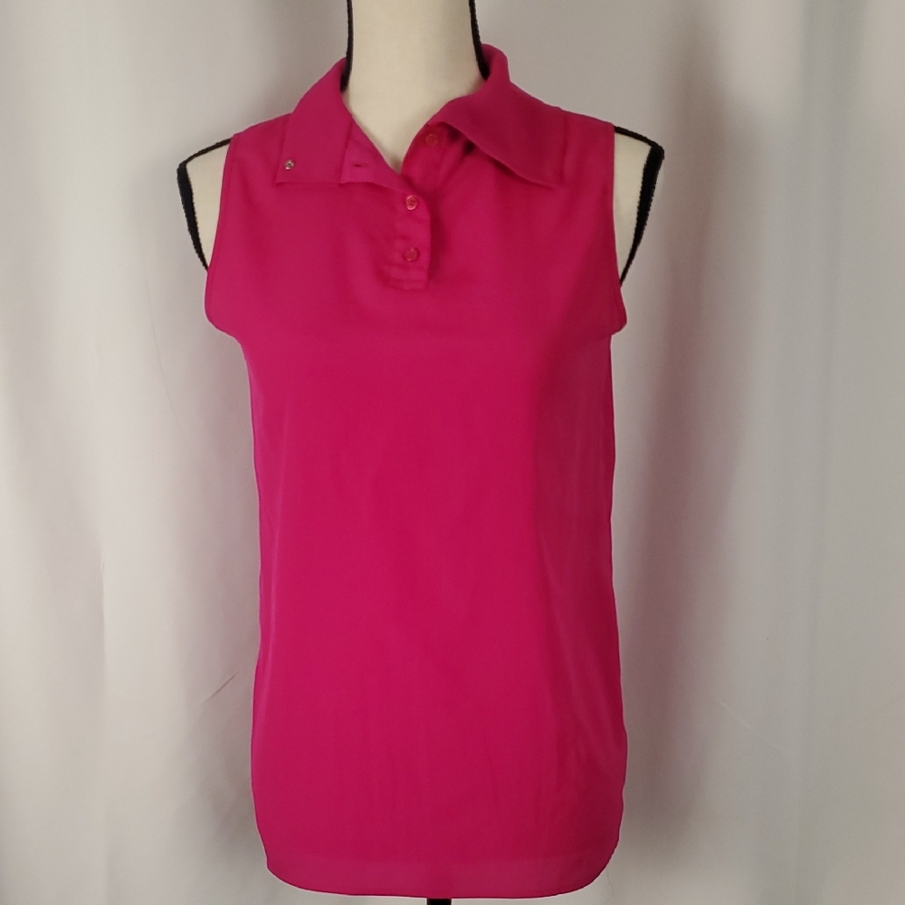 Charter Club Pink Sleeveless Polo Tank